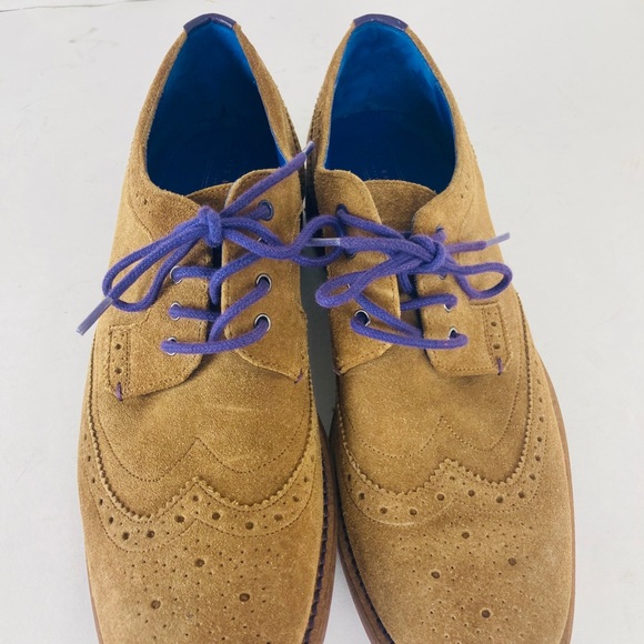 Ted Baker men suede wing tip brown shoe size 9 main image 6